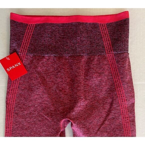 SPANX 50285R Women Sz Small Seamless Sculpt Legging Spacedye Coral Punch - Picture 4 of 9